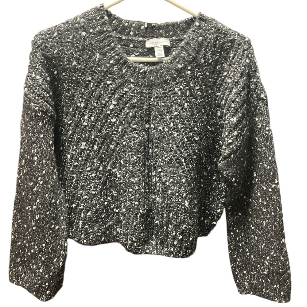 Topshop Black and White Knit Sweater